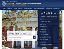 Tablet Screenshot of clerk.co.hernando.fl.us